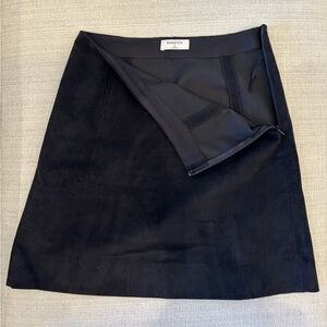 Babaton suede high waisted skirt black